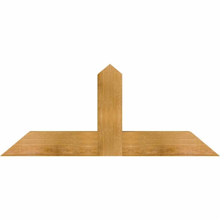 Ekena Millwork Portland Rough Sawn Timber Gable Bracket, Western Red Cedar, 36"W x 15"H x 4"D x 4"F, 10/12 Pitch GBW036X15X0404POR00RWR